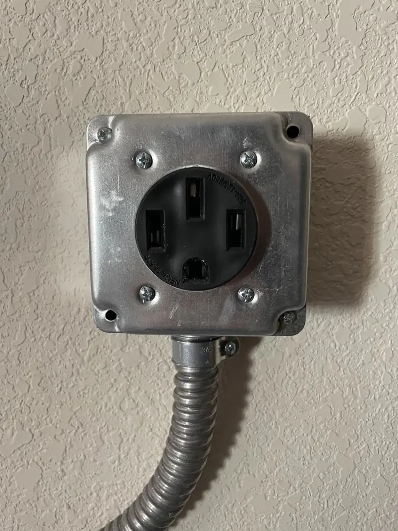 NEMA 14-50 outlet installed for Electrical Panel Upgrade in Maumelle